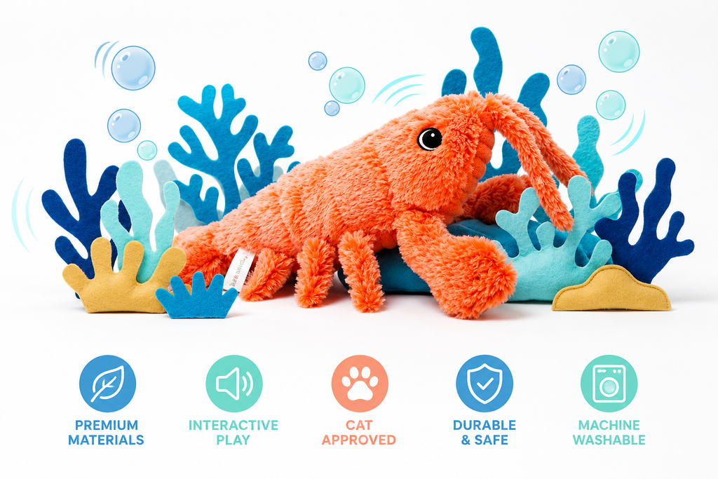 Electric Jumping Shrimp Usb Charging Lobster Cat Toy
