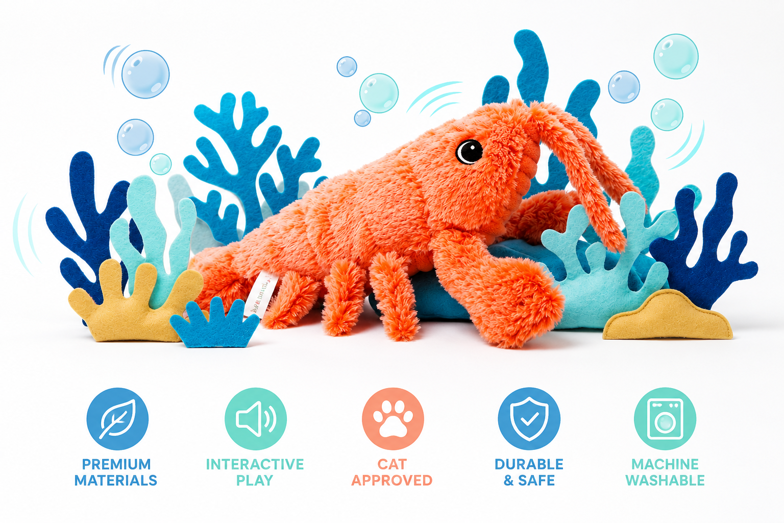 Electric Jumping Shrimp Usb Charging Lobster Cat Toy