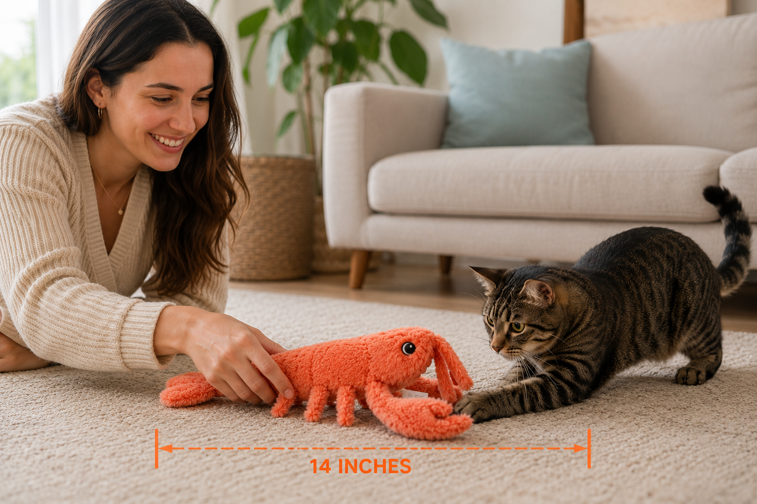 Electric Jumping Shrimp Usb Charging Lobster Cat Toy