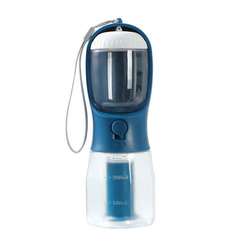 3-in-1 Portable Dog Water Bottle with Food Container & Waste Bag Holder – Leak-Proof Travel Pet Cup