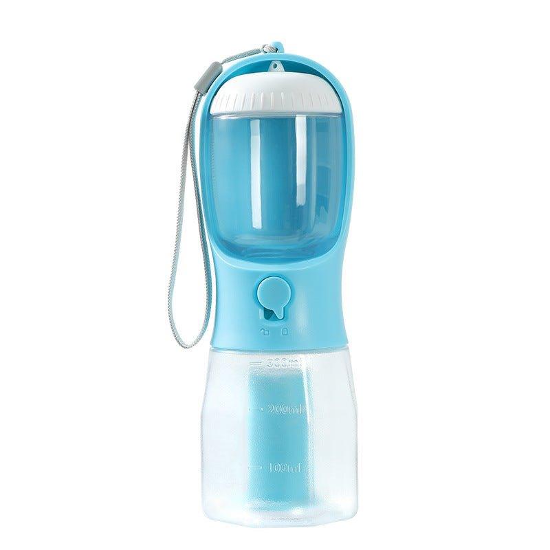 3-in-1 Portable Dog Water Bottle with Food Container & Waste Bag Holder – Leak-Proof Travel Pet Cup