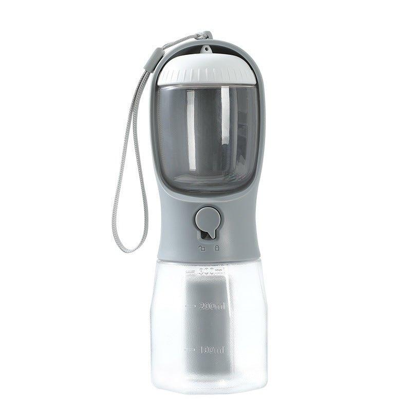 3-in-1 Portable Dog Water Bottle with Food Container & Waste Bag Holder – Leak-Proof Travel Pet Cup