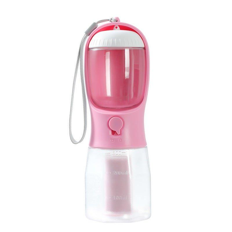 3-in-1 Portable Dog Water Bottle with Food Container & Waste Bag Holder – Leak-Proof Travel Pet Cup